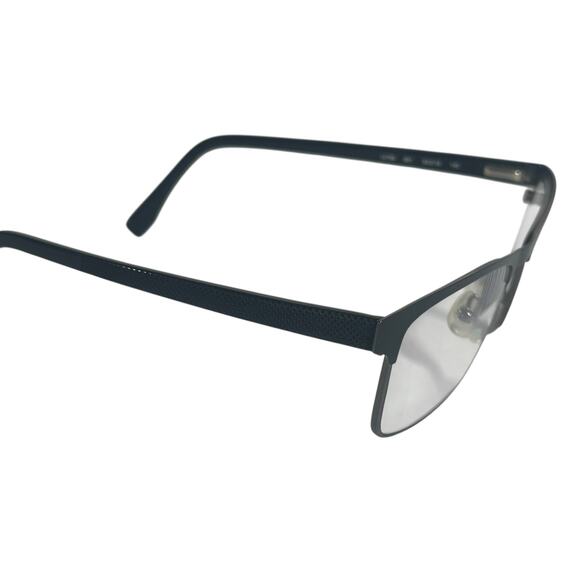 Lacoste L2198 Eyeglasses Black Semi Rim Rectangular 55-18-145 unisex